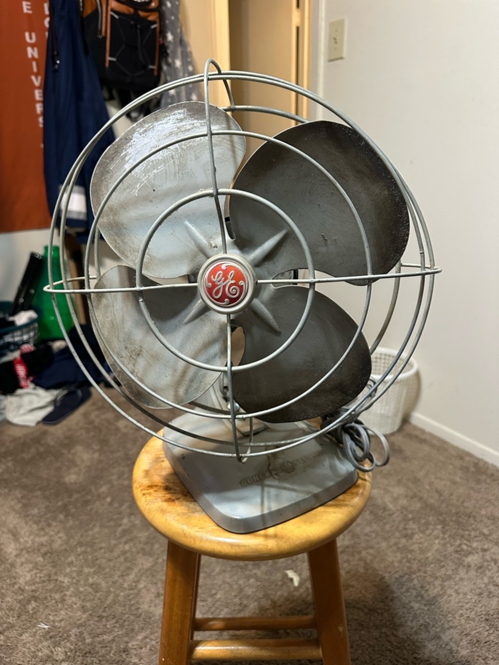 Vintage General Electric “triple grey” fan 1950s